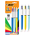 BIC 4-Color Retractable Ballpoint Pens, Medium Point, 1.0 mm, Assorted Ink Colors, Pack Of 3 Pens 1 thumbnail image
