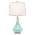 Lalia Home Droplet Table Lamp, 26-1/4"H, White Shade/Aqua Base 1 thumbnail image
