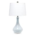Lalia Home Droplet Table Lamp, 26-1/4"H, White Shade/Light Blue Base