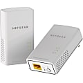 Netgear PL1010 Powerline Network Adapter - 2 - 1 x Network (RJ-45) - 1000 Mbit/s Powerline - HomePlug AV2 - Gigabit Ethernet