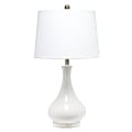Lalia Home Droplet Table Lamp, 26-1/4"H, White Shade/White Base 1 thumbnail image