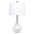 Lalia Home Droplet Table Lamp, 26-1/4"H, White Shade/White Base