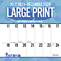 2023-2024 Plato 18-Month Monthly Matte Square Wall Calendar, 12" x 12", Large Print, July To December 1 thumbnail image
