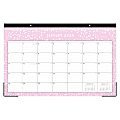 2024 Blue Sky™ Marks Lilac Monthly Desk Pad Planning Calendar, 17" x 11", January to December