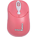 Urban Factory Crazy Mouse - Mouse - optical - 3 buttons - wired - USB - pink 1 thumbnail image