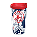 Tervis Genuine MLB Tumbler With Lid, Boston Red Sox, 16 Oz, Clear
