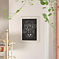 Flash Furniture Canterbury Wall Mount Magnetic Chalkboard Sign, 18" x 24", Solid White 1 thumbnail image