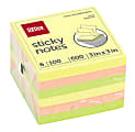 Office Depot® Brand Sticky Notes, 3" x 3", Assorted Neon Colors, 100 Sheets Per Pad, Pack Of 6 Pads