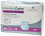 Protection Plus Super Protective Disposable Underwear, Medium, White, 20 Per Bag, Case Of 4 Bags