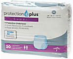 Protection Plus Super Protective Disposable Underwear, Medium, White, 20 Per Bag, Case Of 4 Bags 1 thumbnail image