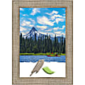 Amanti Art Wood Picture Frame, 26" x 36", Matted For 20" x 30", Trellis Silver