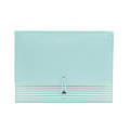 Realspace™ 13-Pocket Poly Expanding File Folder, Letter Size, 13" Expansion, Blue/White 1 thumbnail image