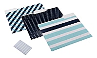 Realspace™ File Folders, Letter Size, Blue/Navy/White, Pack Of 6