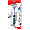 Pentel® EnerGel™ Alloy Premium Liquid Gel Pen, Medium Point, 0.7 mm, Navy/Silver Barrel, Black Ink