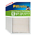 Filtrete™ 16 x 30 x 1 Air Filter, MPR 700, Merv 8, Dust, Pollen & Pet Dander, 3 Month Pleated 1 Inch Electrostatic Air Filters, 6 HVAC Filters 1 thumbnail image