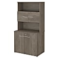 Bush Business Furniture Office 500 36"W Tall Storage Cabinet With Doors And Shelves, Modern Hickory, Standard Delivery