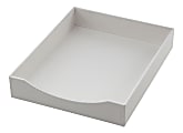 Realspace® White Faux Leather Letter Tray 1 thumbnail image