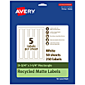 Avery® Recycled Paper Labels, 94262-EWMP50, Rectangle, 9-3/4" x 1-1/4", White, Pack Of 250 1 thumbnail image