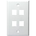 DataComm 20-3004-WH Keystone Faceplate - 4 x Socket(s) - White 1 thumbnail image