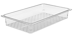 Cambro Camwear GN 1/1 Size 3" Colander Pans, Clear, Set Of 6 Pans