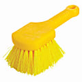 Rubbermaid Commercial Short Handle Utility Brush - 8" Handle Length - Yellow - 1 Each 1 thumbnail image