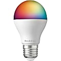 Brookstone BKSBRGB Color Smart Bulb - 9 W - 60 W Incandescent Equivalent Wattage - 800 lm - RGB Light Color - 25000 Hour - 4400.3°F (2426.8°C) Color Temperature - Alexa, Google Assistant Supported - Dimmable - Wi-Fi, Energy Saver