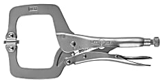 IRWIN Locking C-Clamp with Swivel Pads, 4" Length, 1-5/8" Capacity