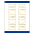 Avery® Printable Labels With Sure Feed® Technology, S00-EVV, Rectangle, 1" x 2-5/8", Matte White With Preprinted Gold Leaf Pattern, Pack Of 160 1 thumbnail image