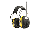3M WorkTunes Connect Wireless Hearing Protector - Headset with radio - full size - Bluetooth - wireless - black, yellow