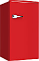 Avanti Retro Compact Refrigerator, 1-Door, 3.1 Cu Ft, 33"H x 18"W x 18"D, Red 1 thumbnail image