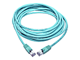 Tripp Lite Cat6a Snagless Shielded STP Patch Cable 10G, PoE, Aqua M/M 25ft - First End: 1 x RJ-45 Male Network - Second End: 1 x RJ-45 Male Network - 1.25 GB/s - Patch Cable - Shielding - Aqua
