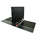Wilson Jones® Lite-Touch™ Locking Round-Ring Binder With Pockets, 2" Rings, 49% Recycled, Black 1 thumbnail image