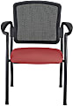 WorkPro® Spectrum Series Mesh/Vinyl Stacking Guest Chair With Antimicrobial Protection, With Arms, Red, Set Of 2 Chairs, BIFMA Compliant