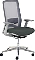 True Commercial Melbourne Mesh/Fabric Mid-Back Chair, Dark Gray/Off-White