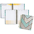 inkWELL Press® AT-A-GLANCE® Classic LiveWELL Planner™, Weekly/Monthly, 7" x 9", Wood Chevron, Teal/Gray, January To December 2017 1 thumbnail image