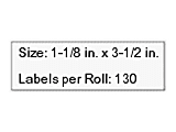 Seiko Direct Thermal Address Labels, SKPSLP1RLB, Rectangle, 3 1/2"W x 2 1/8"L, White, Roll of 1,000 Labels