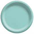 Amscan Paper Plates, 10”, Robin’s Egg Blue, 20 Plates Per Pack, Case Of 4 Packs