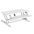Mount-It! Electric Standing Desk Converter With Adjustable Height And 38"W Desktop, White 1 thumbnail image