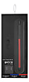TUL® Fine Writing Solid Metal Barrel Retractable Gel Pen With 2 Refills, Medium Point, 0.7 mm, Red Barrel, Red/Black/Blue Ink