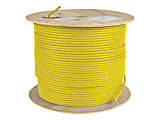 Eaton Tripp Lite Series Cat5e 350 MHz Solid Core (UTP) PVC Bulk Ethernet Cable - Yellow, 1000 ft. (304.8 m), TAA - Bulk cable - TAA Compliant - 1000 ft - UTP - CAT 5e - IEEE 802.3ab/IEEE 802.5 - solid - yellow