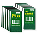 Eureka Presto-Stick Foil Star Stickers, 1/2", Green, 250 Stickers Per Pack, Set Of 12 Packs