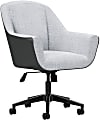 VARI Mid-Back Faux Leather/Polyester Upholstered Conference Chair, Graphite/Sterling Gray
