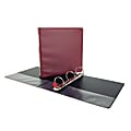 Wilson Jones® Lite-Touch™ Locking Round-Ring Binder With Pockets, 3" Rings, 53% Recycled, Red
