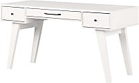 South Shore Helsy 60"W Computer Desk With Power Bar, Pure White