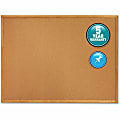 Quartet® Natural Cork Bulletin Board, 48" x 72", Wood Frame With Oak Finish 1 thumbnail image