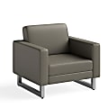 Safco® Mirella Lounge Chair, Gray/Silver 1 thumbnail image