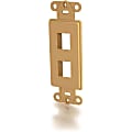 C2G Two Port Keystone Decorative Style Wall Plate - Ivory - Modular insert - ivory - 2 ports 1 thumbnail image