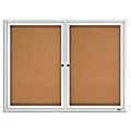 Quartet® Classic Enclosed Cork Bulletin Board, 48" x 36", Aluminum Frame With Silver Finish 1 thumbnail image