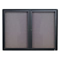 Quartet® Swinging Door Fabric Bulletin Board, 36" x 48", Aluminum Frame With Graphite Finish 1 thumbnail image