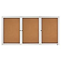 Quartet® Classic Enclosed Cork Bulletin Board, 36" x 72", Aluminum Frame With Silver Finish